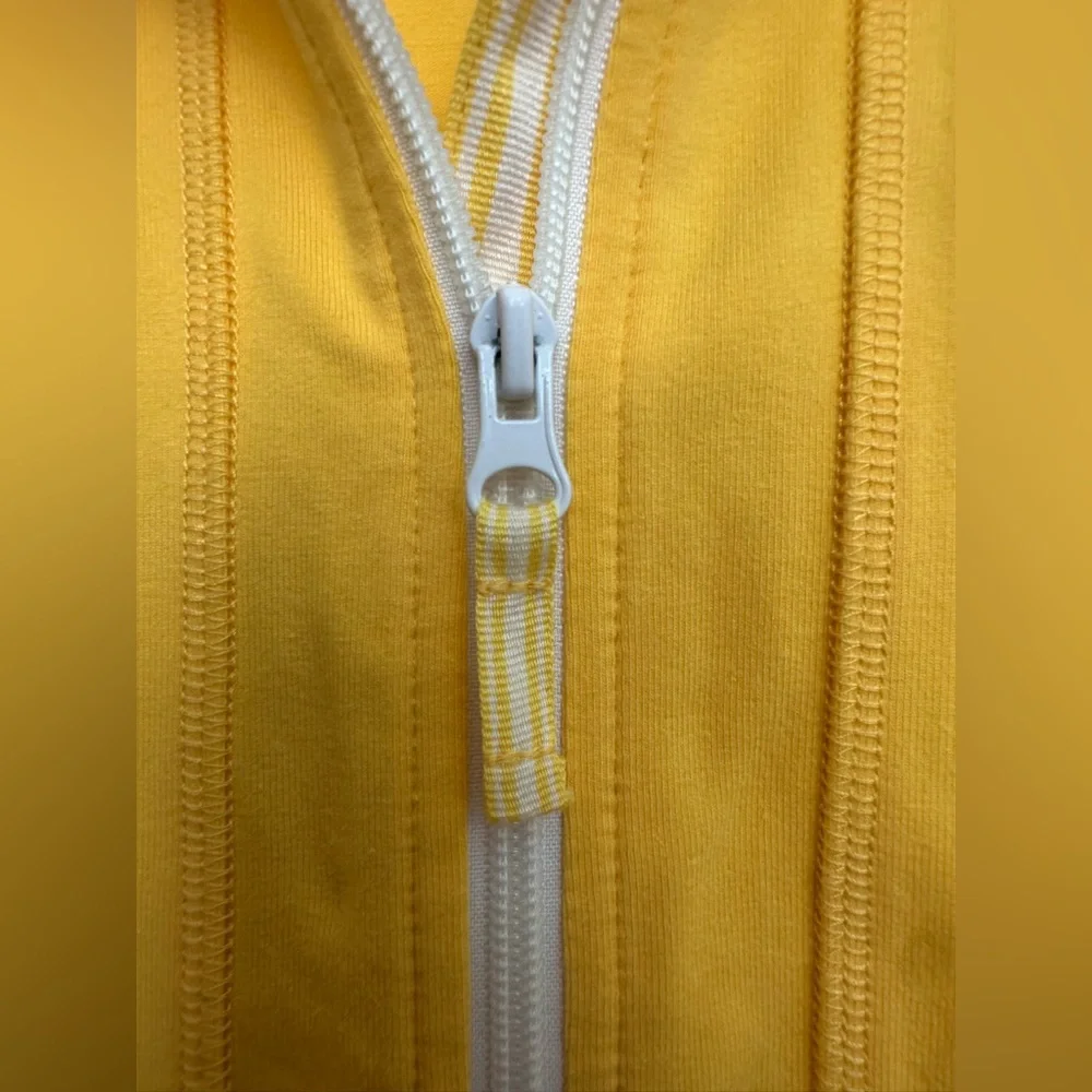 T by Talbots Canary Yellow Full Zip Front Medium Weight Jacket Size Large NWOT